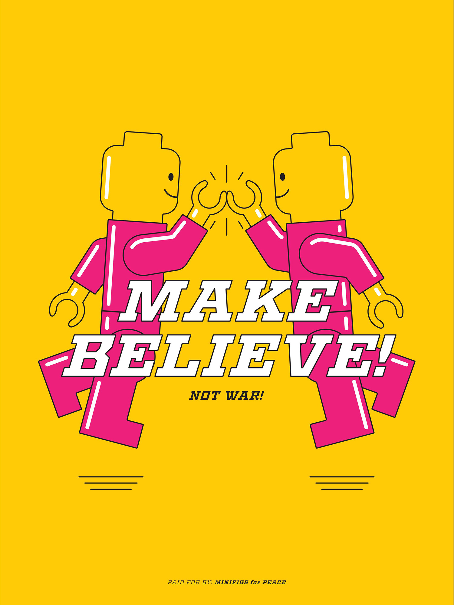 “Make-Believe, Not War is about two Lego people high-fiving. It’s about peace. It’s about using childhood to escape adulthood. It’s about building something better. ”